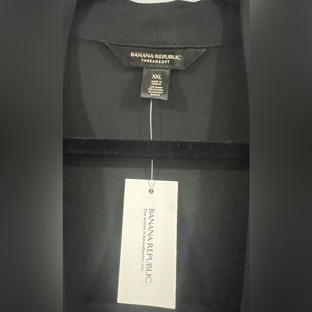 Banana Republic Threadsoft Black Long Sleeve Wrap Top Womens XXL‎ New With Tags - Picture 4 of 8